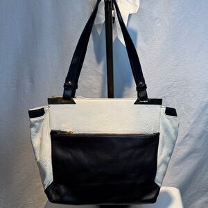 Vince Camuto Black and White Tote Bag
